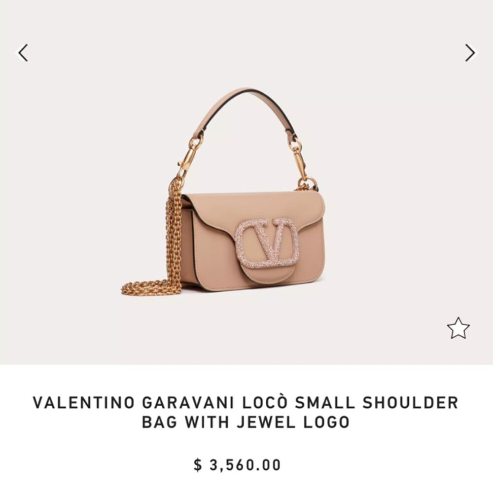 Valentino Garavani LOCÒ Calfskin Small Bag with Jewel Logo Women Bag